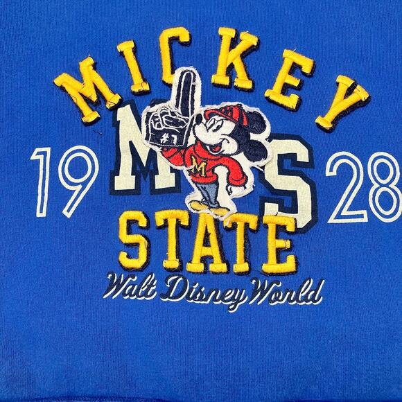 Disneyworld Embroidered Full Zip Mickey State Hooded Sweatshirt Jacket Youth M - Picture 7 of 14